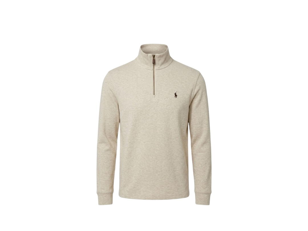 Polo Ralph Lauren Polo Ralph Lauren Vintage Quarter-Zip Cotton Knit Sweater Sage Green