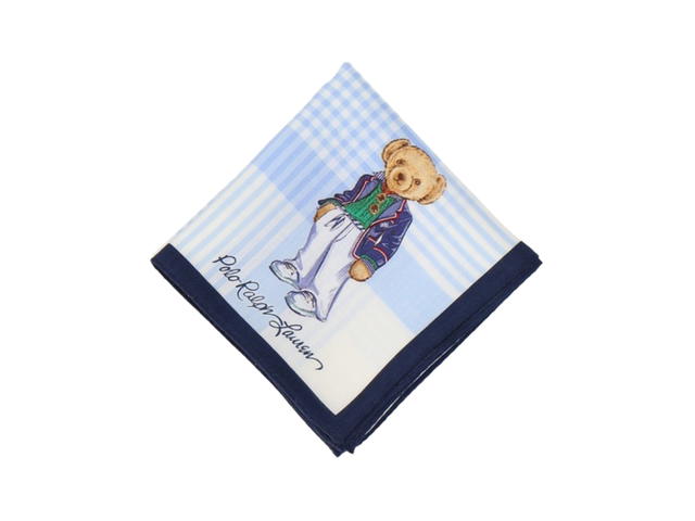 Polo Ralph Lauren Polo Ralph Lauren Bear Check Handkerchiefs Sax Blue - view 2