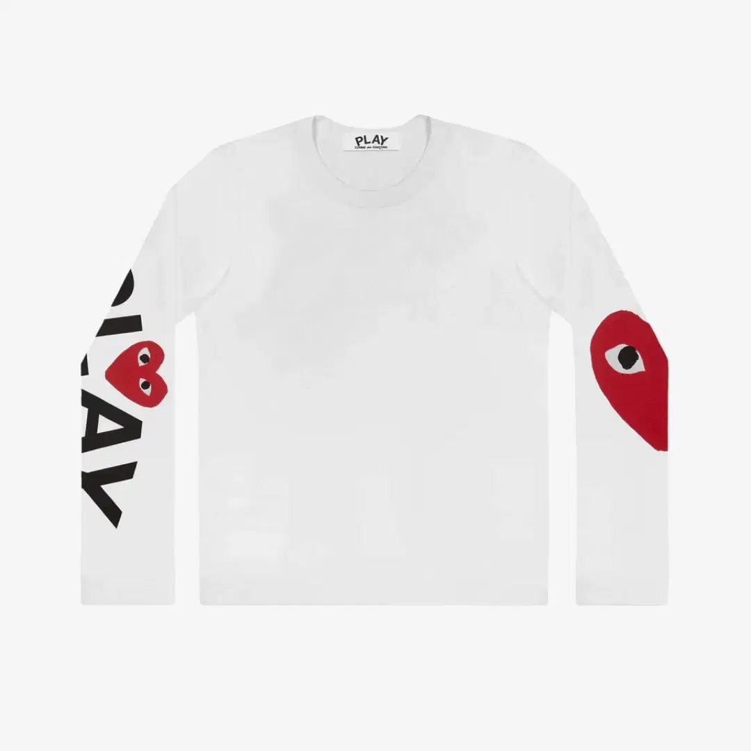 Comme des Garcons Play Comme des Garcons Big Heart LS T-Shirt White