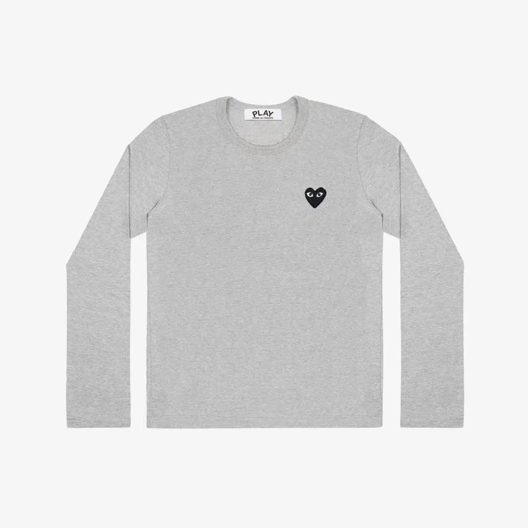 Comme des Garcons Play Comme des Garcons Black Heart LS T-Shirt Grey