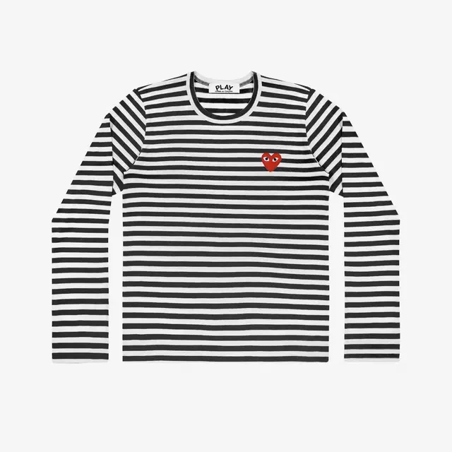 Comme des Garcons Play Comme des Garcons Striped LS T-Shirt Black White - view 1