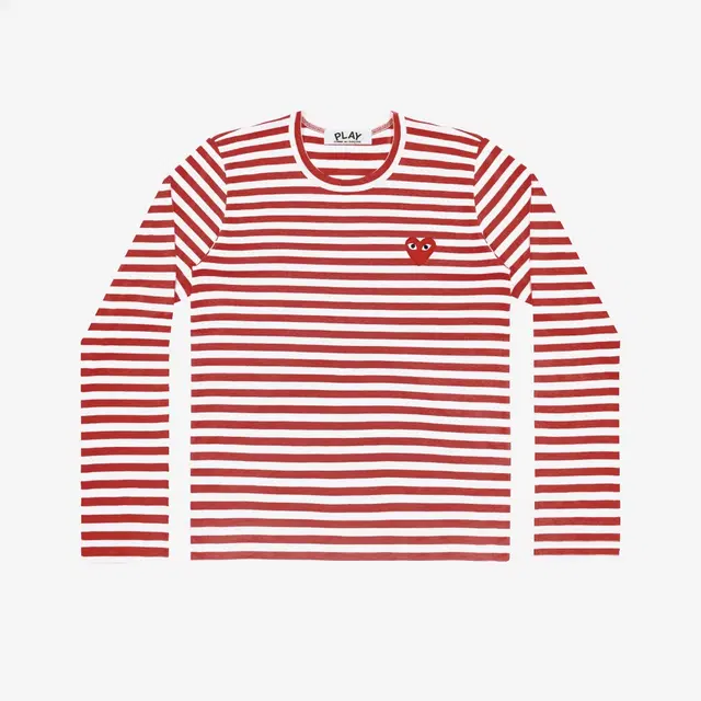 Comme des Garcons Play Comme des Garcons Striped LS T-Shirt Red White - view 1