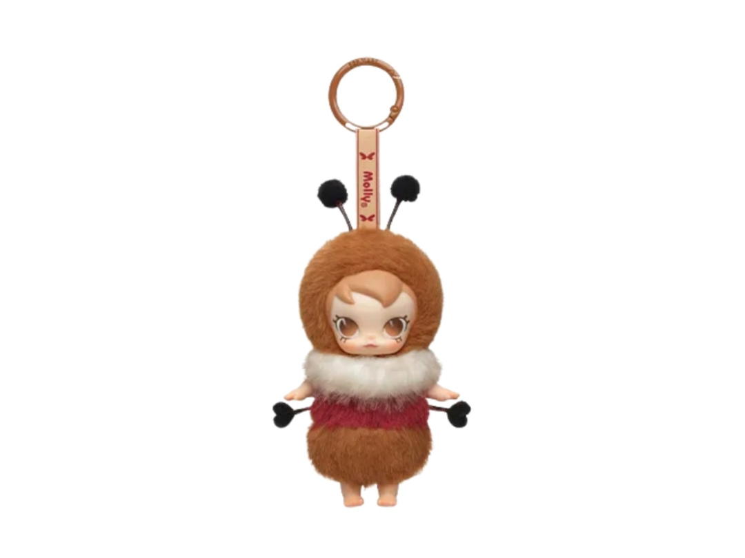 Pop Mart (เช็คการ์ด) Pop Mart Busy-Busy Ant Baby Molly Buggy Roam Series - Vinyl Plush Pendant Blind Box