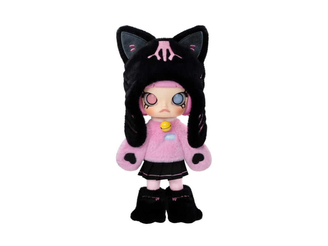 Pop Mart (เช็คการ์ด) Pop Mart Black Cat (Secret Edition) Molly Peekaboo 1/8 Action Figure Multicolor