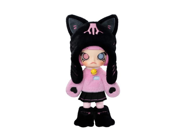 Pop Mart (เช็คการ์ด) Pop Mart Black Cat (Secret Edition) Molly Peekaboo 1/8 Action Figure Multicolor - view 1