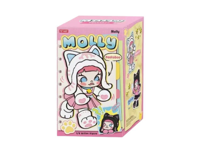 Pop Mart (เช็คการ์ด) Pop Mart Black Cat (Secret Edition) Molly Peekaboo 1/8 Action Figure Multicolor - view 2