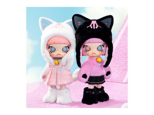 Pop Mart (เช็คการ์ด) Pop Mart Black Cat (Secret Edition) Molly Peekaboo 1/8 Action Figure Multicolor - view 3
