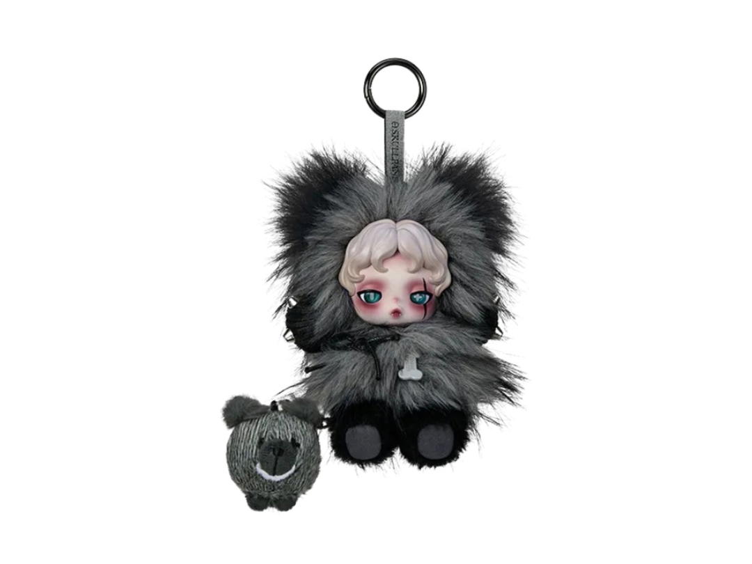 Pop Mart (เช็คการ์ด) Pop Mart Buddy Doggie (Secret Edition) Skullpanda You Found Me! Series Plush Doll Pendant