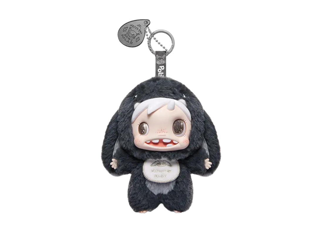 Pop Mart (เช็คการ์ด) Pop Mart Buboo (Black) (Secret Edition-A) Polar-Monster Baby Collection Series Plush Pendant Ver.1