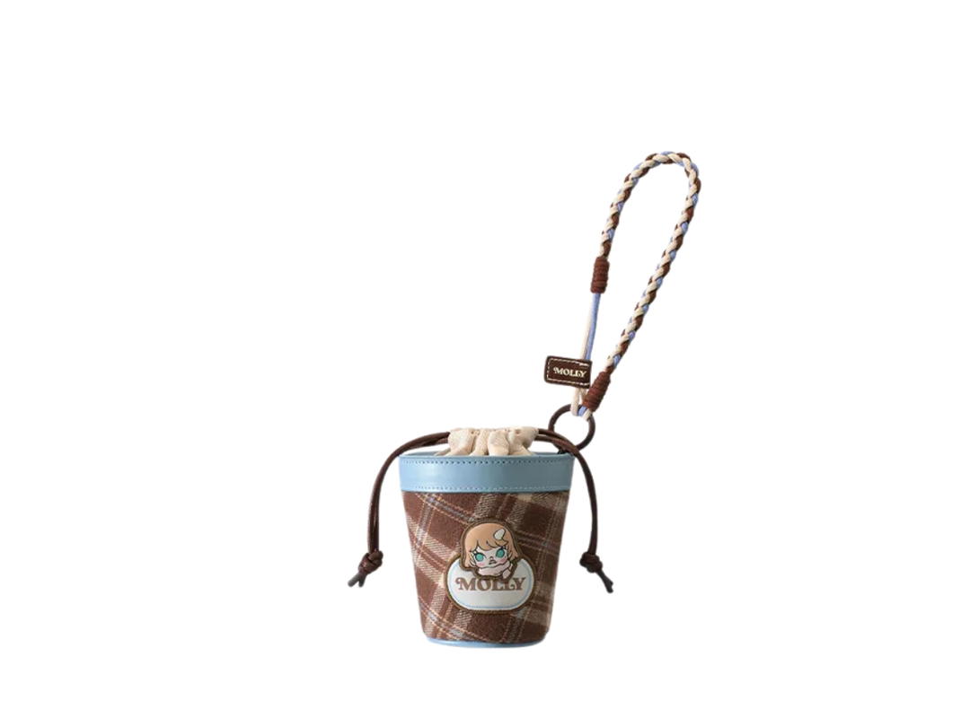 Pop Mart (เช็คการ์ด) Pop Mart Bunny-soft Fuzz Molly Winter Fit Check Series-Mini Bag Blind Box