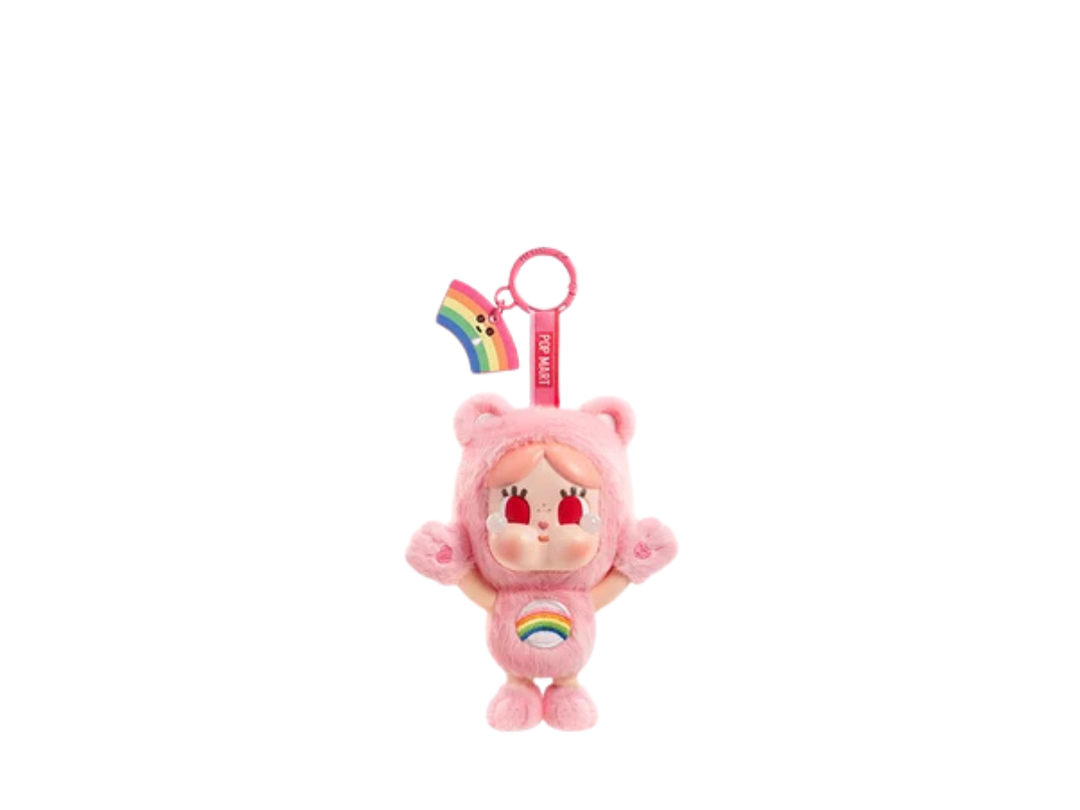 Pop Mart (เช็คการ์ด) Pop Mart Cheer Bear Crybaby X Care Bears Series - Vinyl Plush Pendant Blind Box