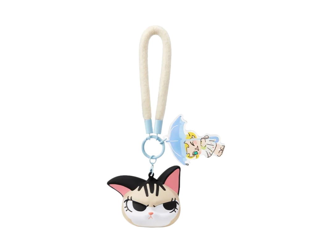 Pop Mart (เช็คการ์ด) Pop Mart Come Under The Umbrella Baby Molly & Baby Tabby Series-Pinch Pendant Blind Box Multicolor