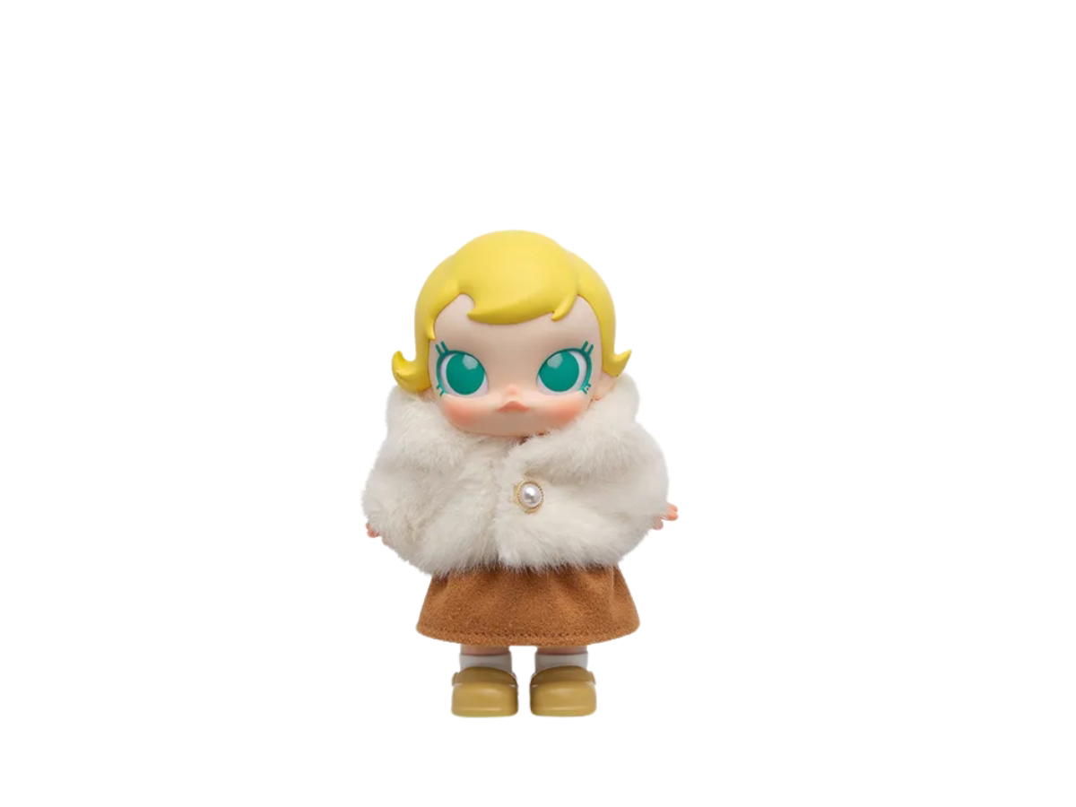 Pop Mart (เช็คการ์ด) Pop Mart Cold Wind Blows Baby Molly Winter Fit Check Series-Vinyl Plush Pendant Blind Box
