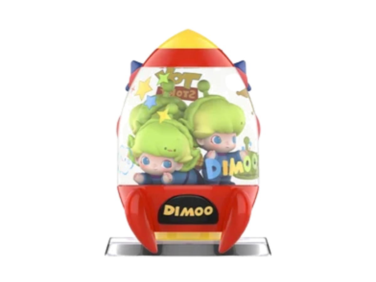 Pop Mart (เช็คการ์ด) Pop Mart Dimoo In Space Crane Dimoo World X Pixar Series Figures