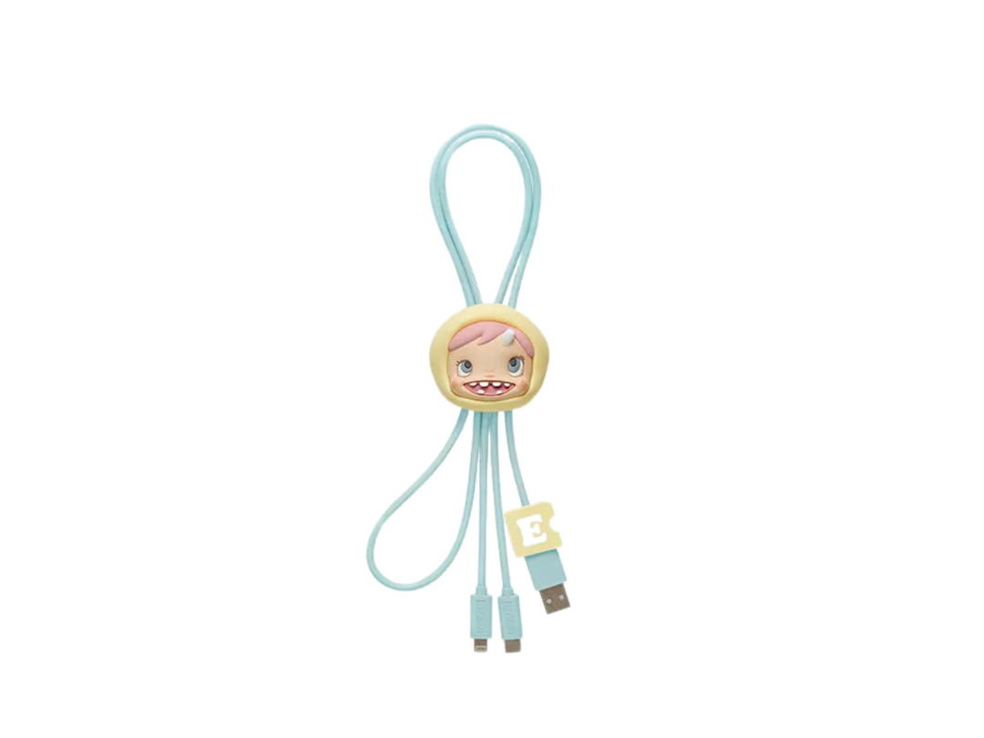 Pop Mart (เช็คการ์ด) Pop Mart Exciting Notes (Secret Edition) Hand In Hand Series-2 In 1 Cable Blind Box Multicolor