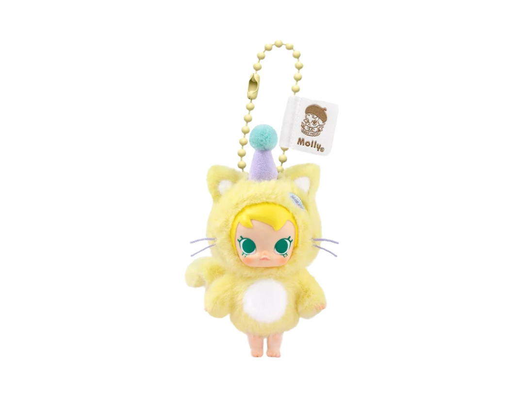 Pop Mart (เช็คการ์ด) Pop Mart Enjoy The Sunshine Baby Molly Pocket Friends Series-Vinyl Plush Pendant Blind Box Multicolor