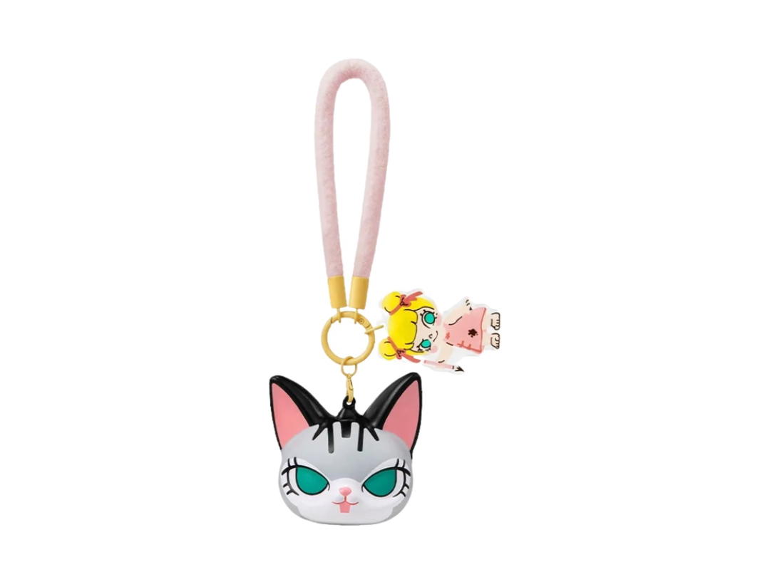 Pop Mart (เช็คการ์ด) Pop Mart Furry Brush Baby Molly & Baby Tabby Series-Pinch Pendant Blind Box Multicolor