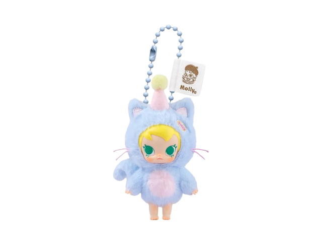 Pop Mart (เช็คการ์ด) Pop Mart Feeling Blue Baby Molly Pocket Friends Series-Vinyl Plush Pendant Blind Box Multicolor - view 1
