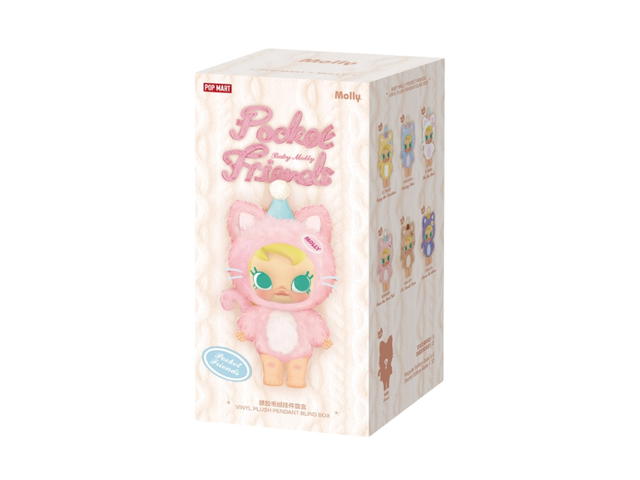 Pop Mart (เช็คการ์ด) Pop Mart Feeling Blue Baby Molly Pocket Friends Series-Vinyl Plush Pendant Blind Box Multicolor - view 2