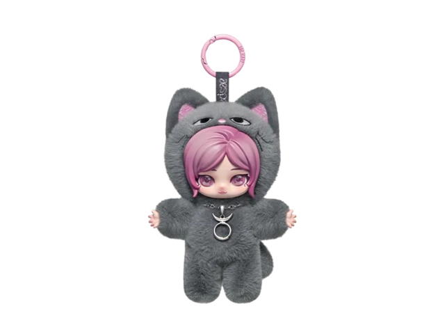 Pop Mart (เช็คการ์ด) Pop Mart Fluffy Gelbulnyangi Giselle Ver. aespa Fluffy Club Series Vinyl Plush Doll Pendant - view 1