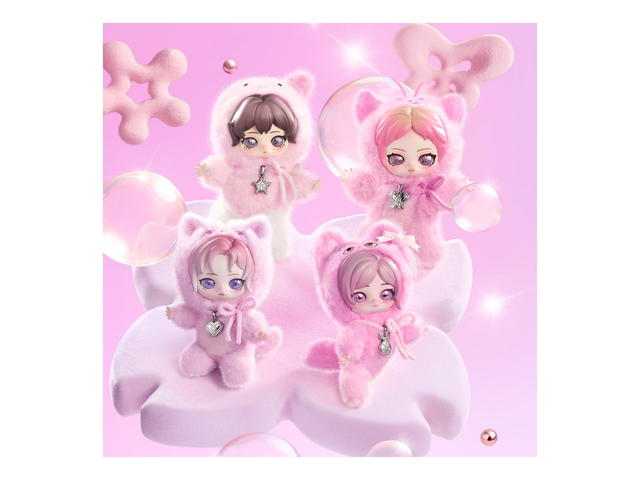 Pop Mart (เช็คการ์ด) Pop Mart Fluffy Karangi Karina Ver. aespa Fluffy Club Series Vinyl Plush Doll Pendant - view 4