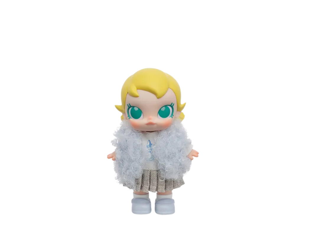 Pop Mart (เช็คการ์ด) Pop Mart Freezing Magic Baby Molly Winter Fit Check Series-Vinyl Plush Pendant Blind Box