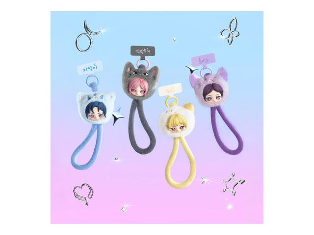 Pop Mart (เช็คการ์ด) Pop Mart Fluffy Rwe Ningning Ver. aespa Fluffy Club Series Phone Lanyard - view 3