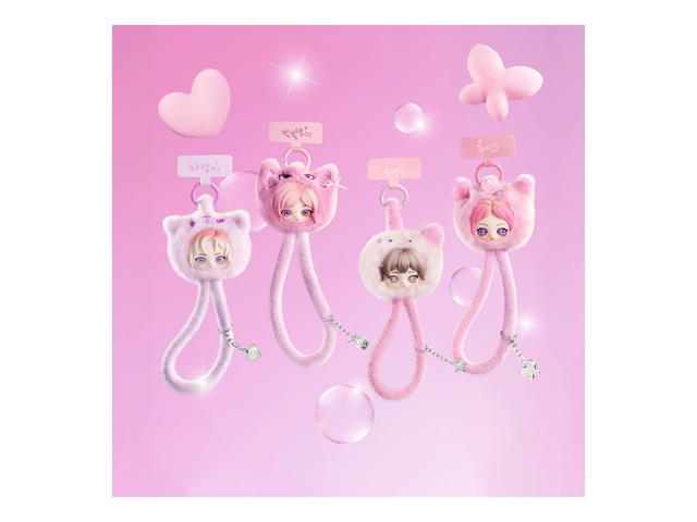 Pop Mart (เช็คการ์ด) Pop Mart Fluffy Rwe Ningning Ver. aespa Fluffy Club Series Phone Lanyard - view 4