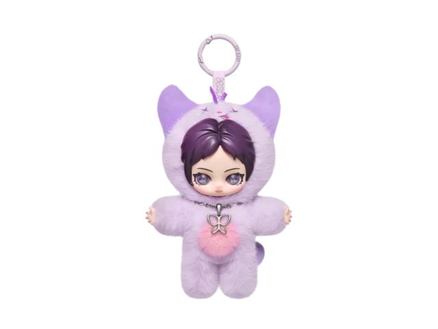 Pop Mart (เช็คการ์ด) Pop Mart Fluffy Rwe Ningning Ver. aespa Fluffy Club Series Vinyl Plush Doll Pendant - view 1