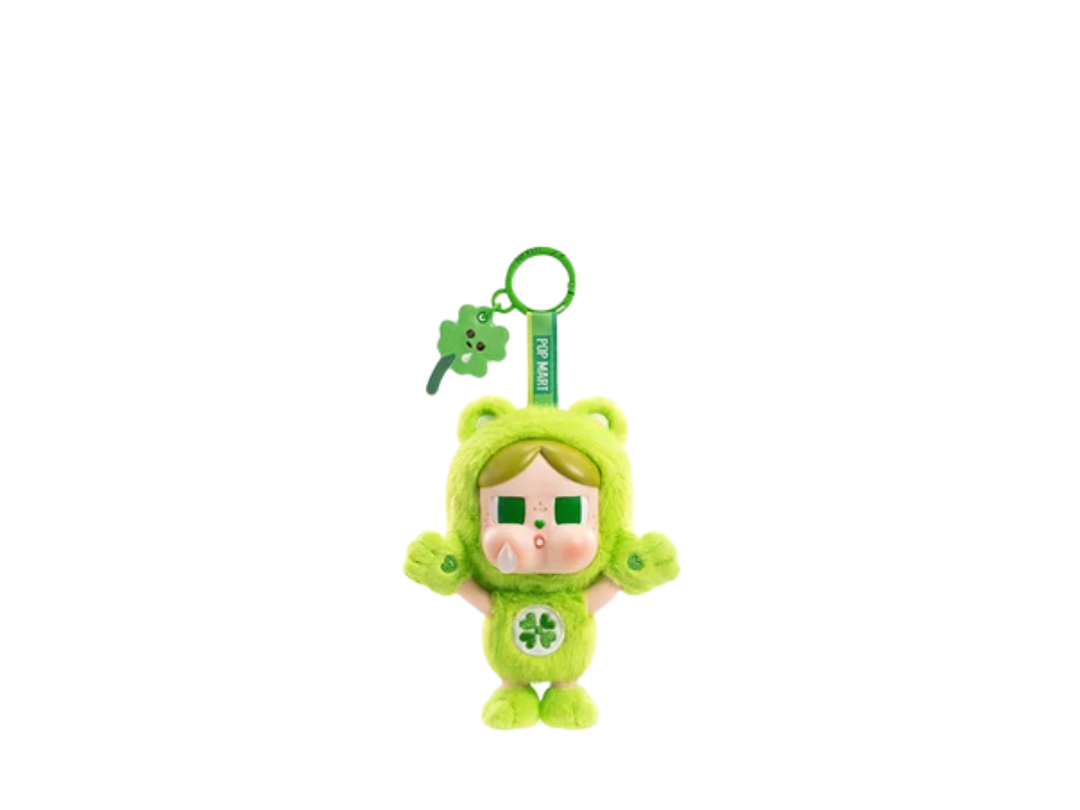 Pop Mart (เช็คการ์ด) Pop Mart Good Luck Bear Crybaby X Care Bears Series - Vinyl Plush Pendant Blind Box