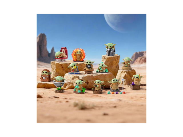 Pop Mart (เช็คการ์ด) Pop Mart Hide and Seek Star Wars Grogu Tiny But Mighty Series Figures - view 3