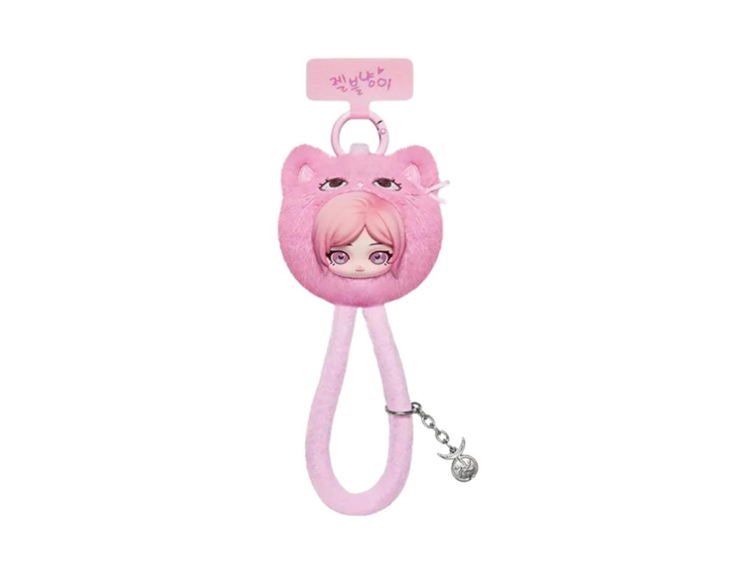 Pop Mart (เช็คการ์ด) Pop Mart Jelly Gelbulnyangi Giselle Ver. (Secret Edition) aespa Fluffy Club Series Phone Lanyard
