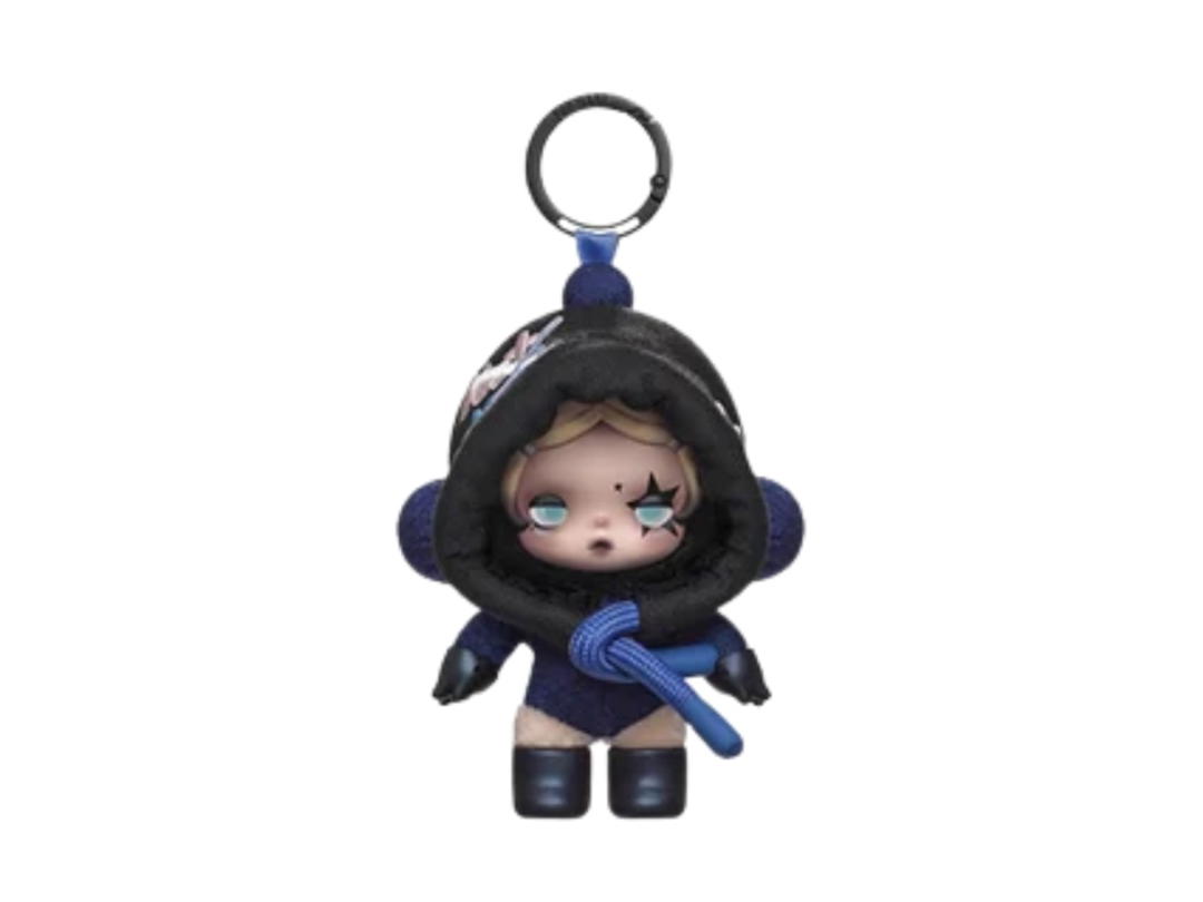 Pop Mart (เช็คการ์ด) Pop Mart Low Battery Skullpanda Off Mode Series Plush Doll Pendant