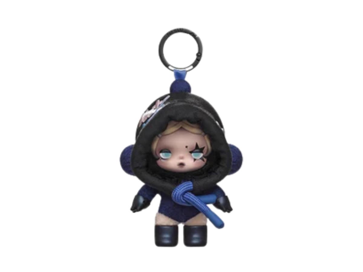 Pop Mart (เช็คการ์ด) Pop Mart Low Battery Skullpanda Off Mode Series Plush Doll Pendant