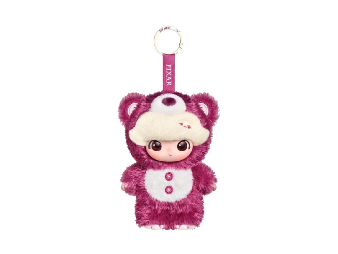 Pop Mart (เช็คการ์ด) Pop Mart Lotso Dimoo World X Pixar Series- Vinyl Plush Pendant Blind Box