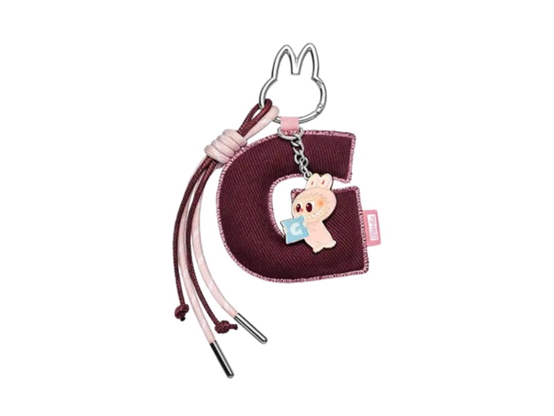 Pop Mart (เช็คการ์ด) Pop Mart Labubu G The Monsters Pin For Love Series- Letter Pendant Blind Box (A-M)