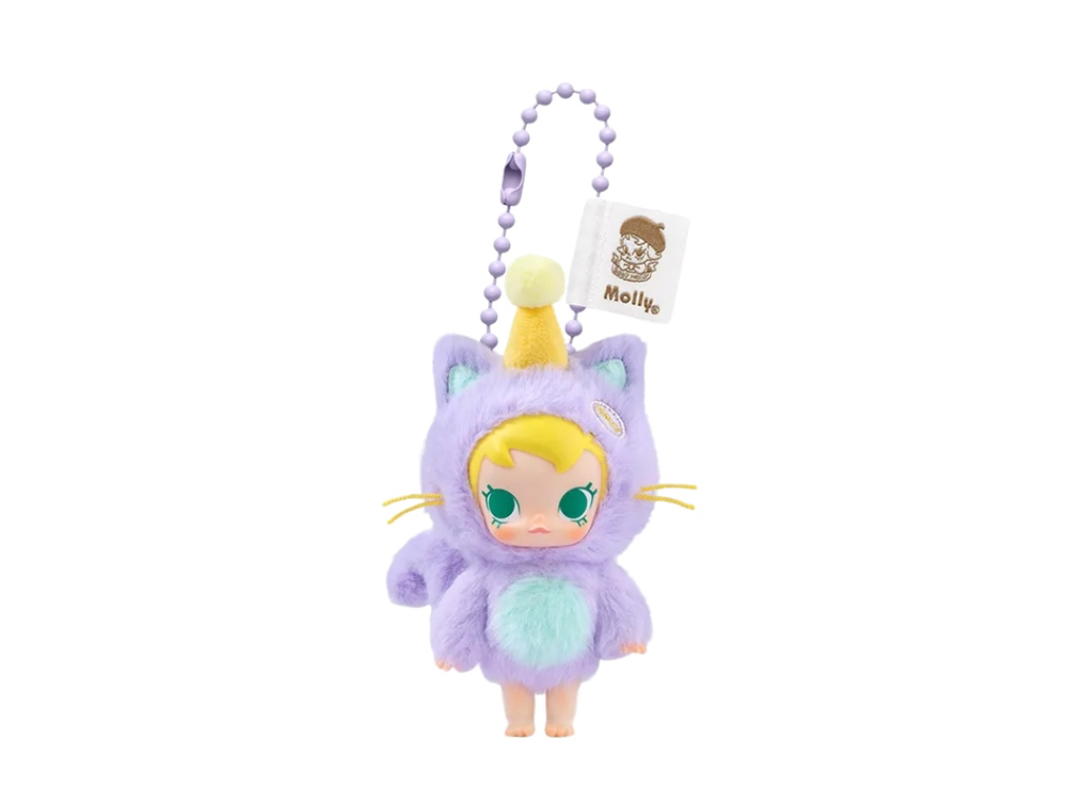 Pop Mart (เช็คการ์ด) Pop Mart Leave Me Alone Baby Molly Pocket Friends Series-Vinyl Plush Pendant Blind Box Multicolor