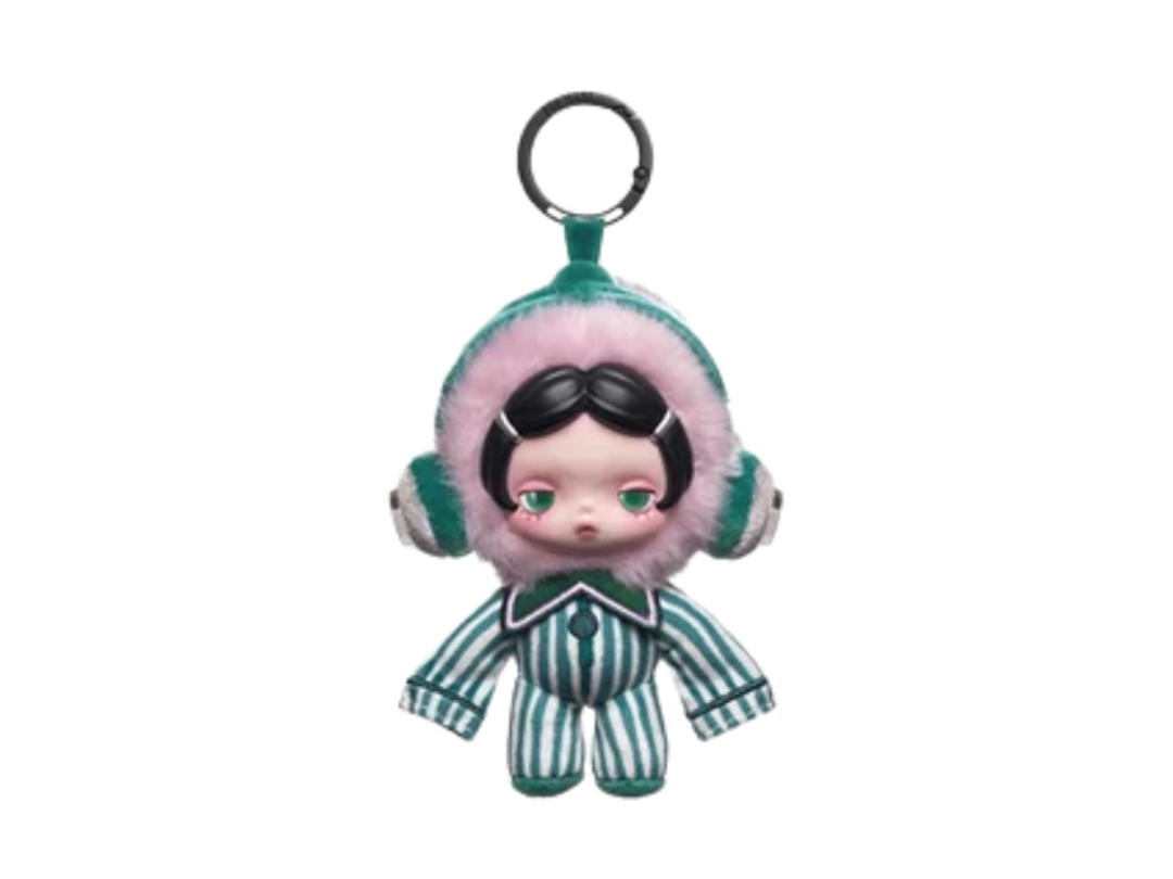 Pop Mart (เช็คการ์ด) Pop Mart Mute Mode Skullpanda Off Mode Series Plush Doll Pendant