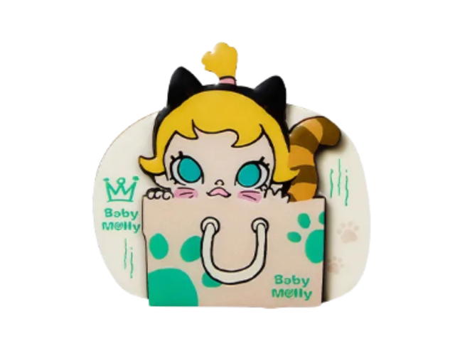Pop Mart (เช็คการ์ด) Pop Mart Paper Bag Obsession (Baby Molly & Baby Tabby Series Fridge Magnet Blind Box) - view 1