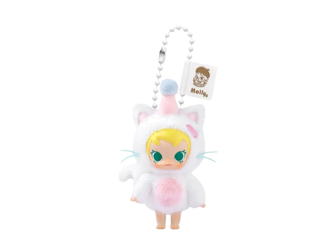 Pop Mart (เช็คการ์ด) Pop Mart Pet My Head Baby Molly Pocket Friends Series-Vinyl Plush Pendant Blind Box Multicolor