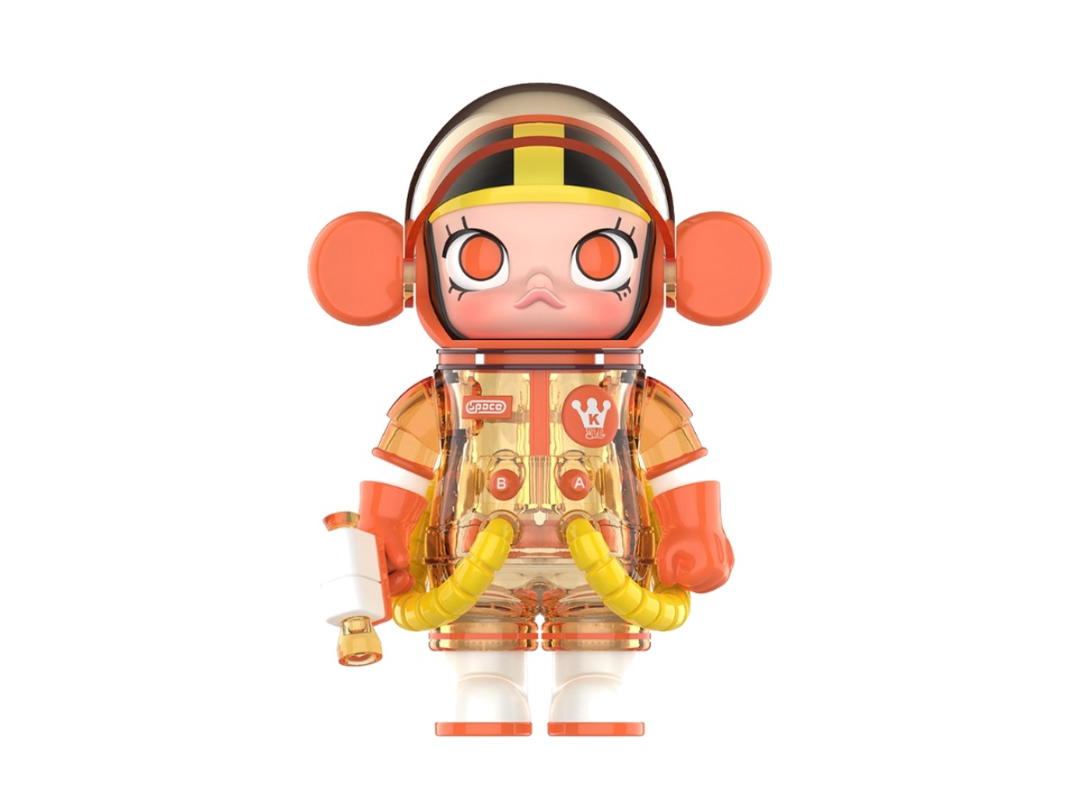 Pop Mart (เช็คการ์ด) Pop Mart Orange Juice (Regular) Mega Space Molly 100% Series4