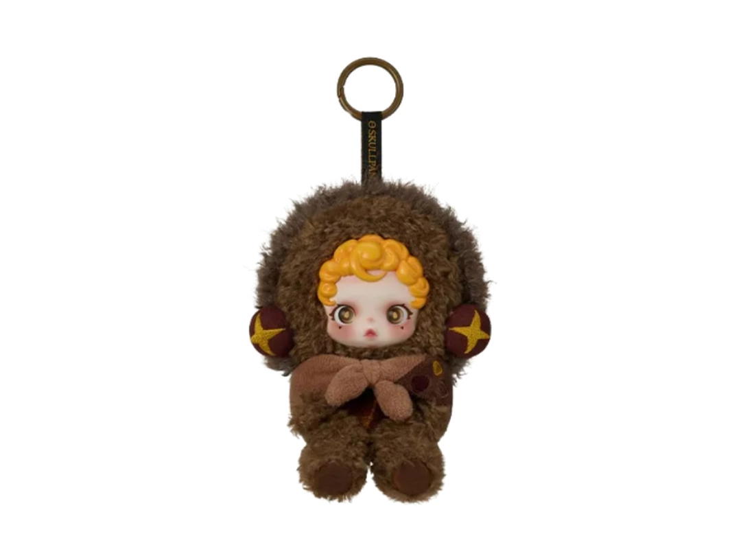 Pop Mart (เช็คการ์ด) Pop Mart Sneaky Chestnut Skullpanda You Found Me! Series Plush Doll Pendant