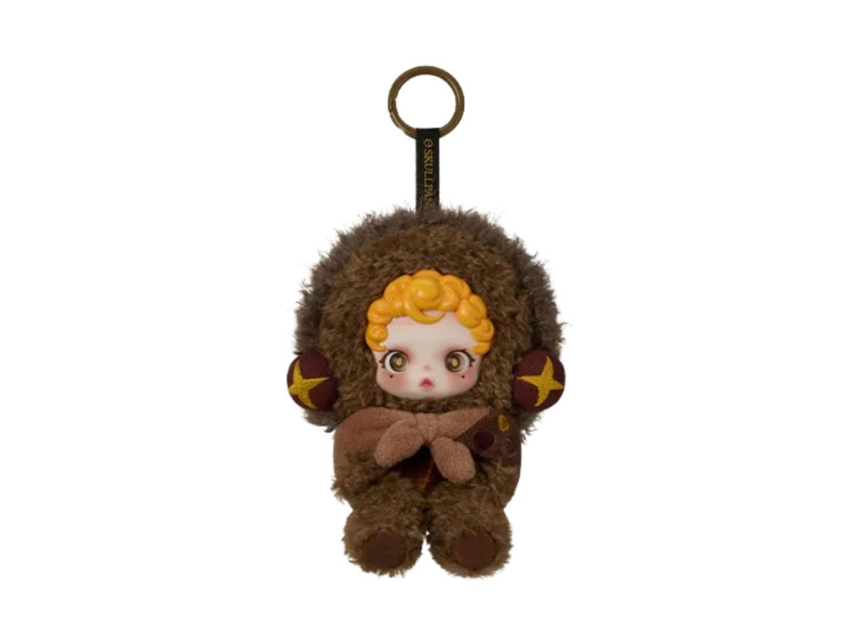 Pop Mart (เช็คการ์ด) Pop Mart Sneaky Chestnut Skullpanda You Found Me! Series Plush Doll Pendant