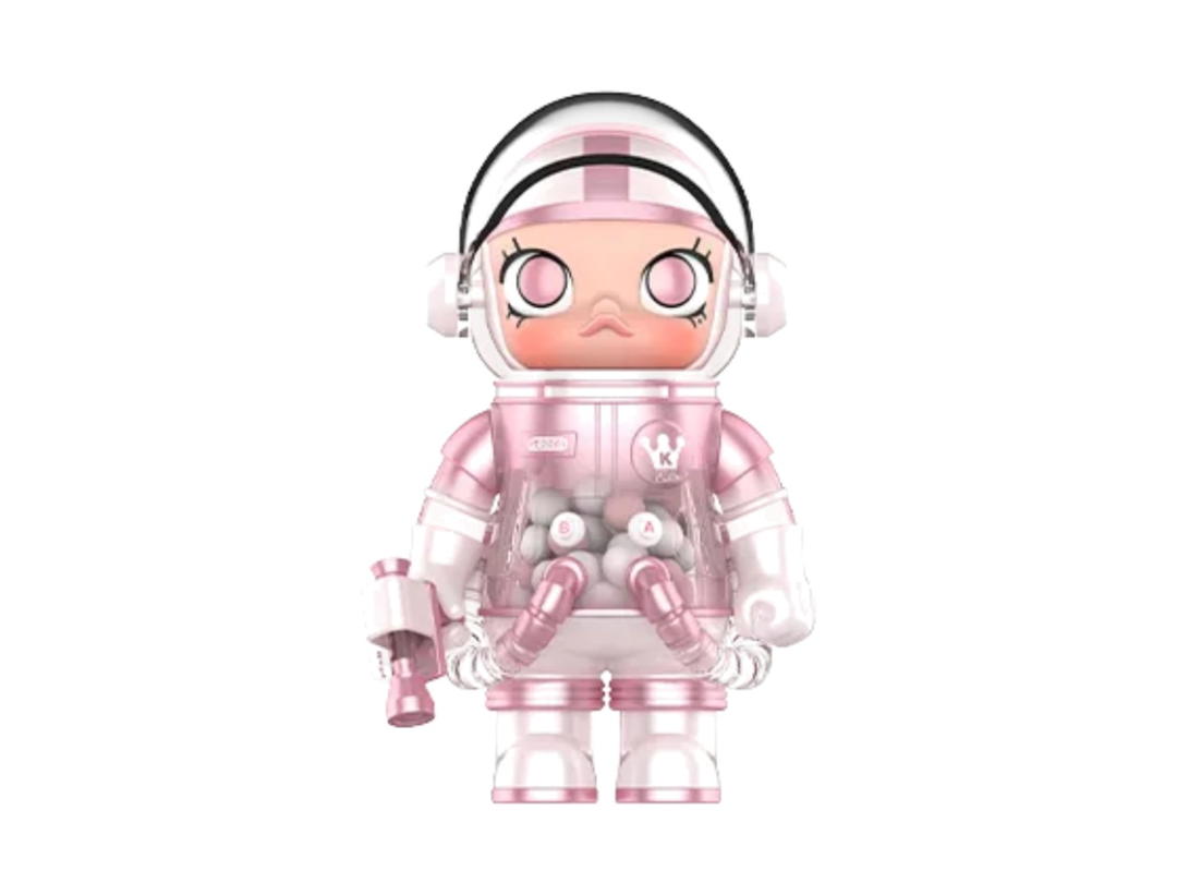 Pop Mart (เช็คการ์ด) Pop Mart Smitten Love-White (Special) Mega Space Molly 100% Series4