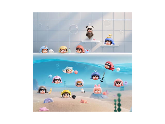 Pop Mart (เช็คการ์ด) Pop Mart The Blob Fish CRYBABY Cry Me an Ocean Series Figures - view 3
