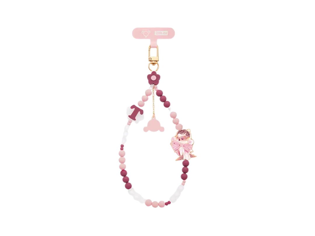 Pop Mart (เช็คการ์ด) Pop Mart Tranquility Blossom (Super Secret Edition) Hand In Hand Series-Phone Charm Blind Box Multicolor
