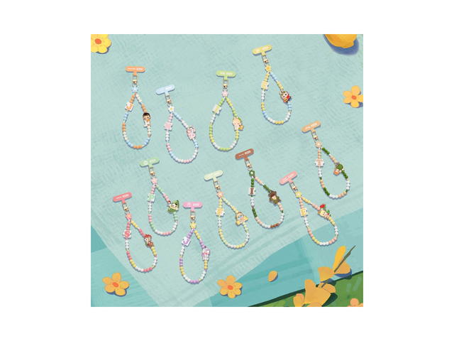 Pop Mart (เช็คการ์ด) Pop Mart Tranquility Blossom (Super Secret Edition) Hand In Hand Series-Phone Charm Blind Box Multicolor - view 3