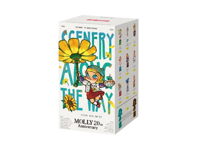 Pop Mart (เช็คการ์ด) Pop Mart The First MOLLY (Green) (Secrete Edition) Molly Scenery Along The Way 20th Anniversary Series Figures - view 2