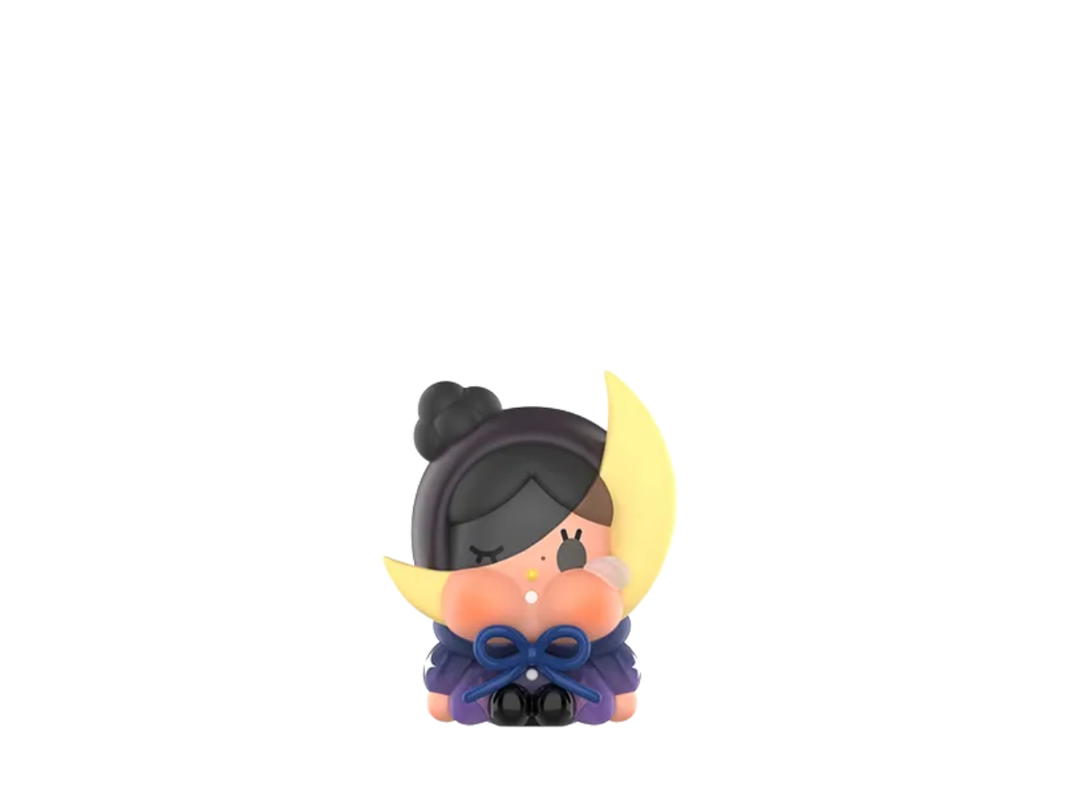 Pop Mart (เช็คการ์ด) Pop Mart The Half Moon -Mini Crybaby Crying To The Moon-Sitting Series Figures