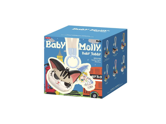 Pop Mart (เช็คการ์ด) Pop Mart The New King (Secret Edition) Baby Molly & Baby Tabby Series-Pinch Pendant Blind Box Multicolor - view 2